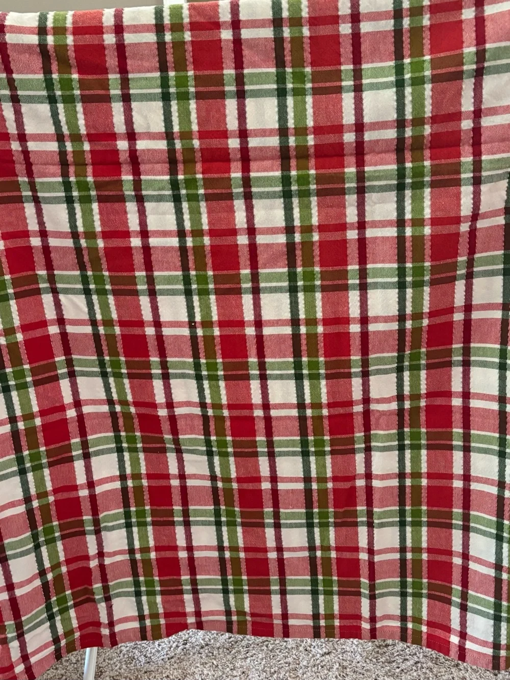 Red & Green Plaid Holiday Tablecloth